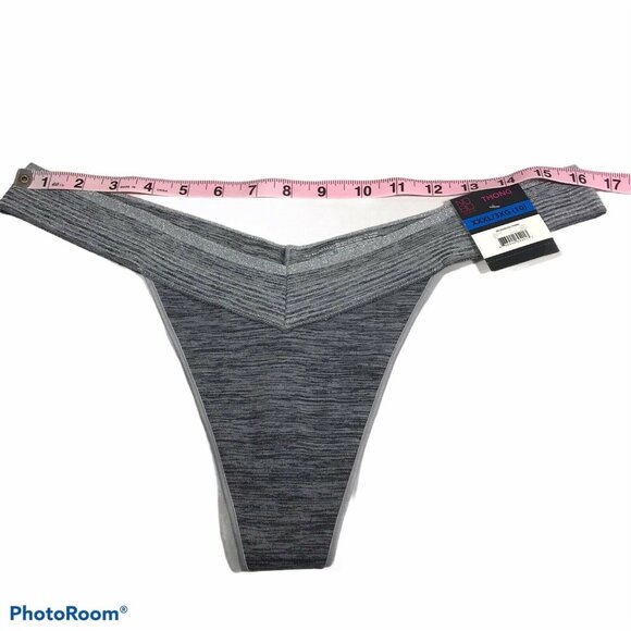 No Boundaries Womens Size XXXL 10 V-Thong Panty Seamless Gray New With Tags - Picture 5 of 7